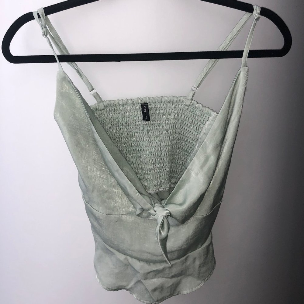 Tie front crop top